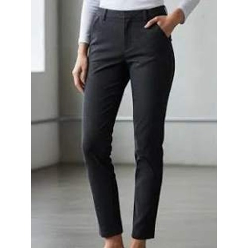 Andrew Marc 10 Dark Gray Dress‎ Pants Career Stretch Slim Trousers Herringbone